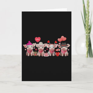 Schweine Valentinstag Schwein Liebhaber Bauernhof Karte