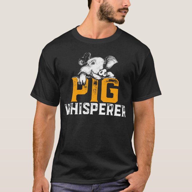 Schweine Whisperer Bauer Vintages Shirt (Vorderseite)