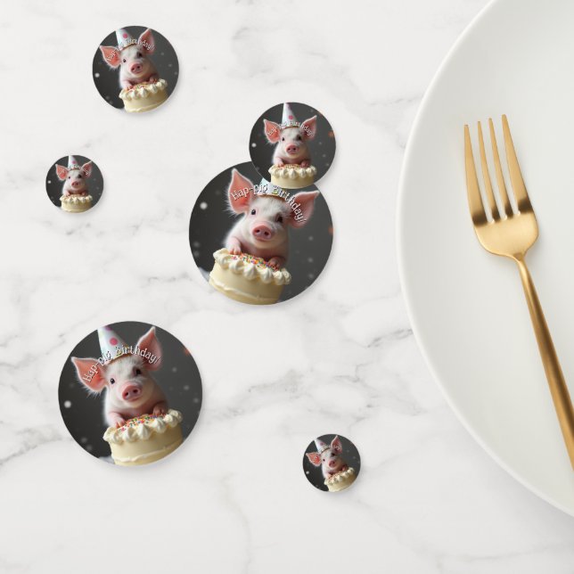 Schweine zum Geburtstag Konfetti (Gruppe)