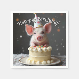 Schweine zum Geburtstag Serviette