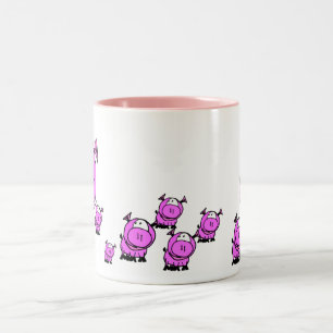 Schweine Zweifarbige Tasse