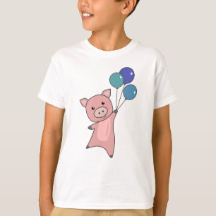 Schweineball Fliegen Niedliche Tiere T-Shirt