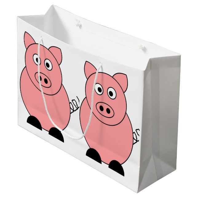 Schweinebeutel Große Geschenktüte (Vorderseite Schrägansicht)
