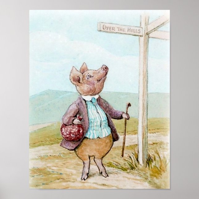 Schweinebland auf den Markt durch Beatrix Potter Poster (Vorne)