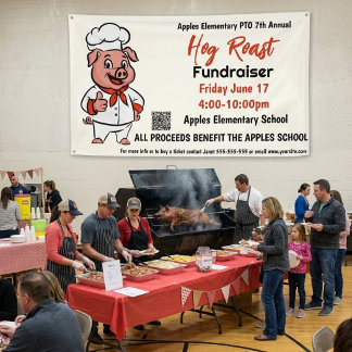 Schweinebraten-Fundraising- Banner - PTO PTA Kirch