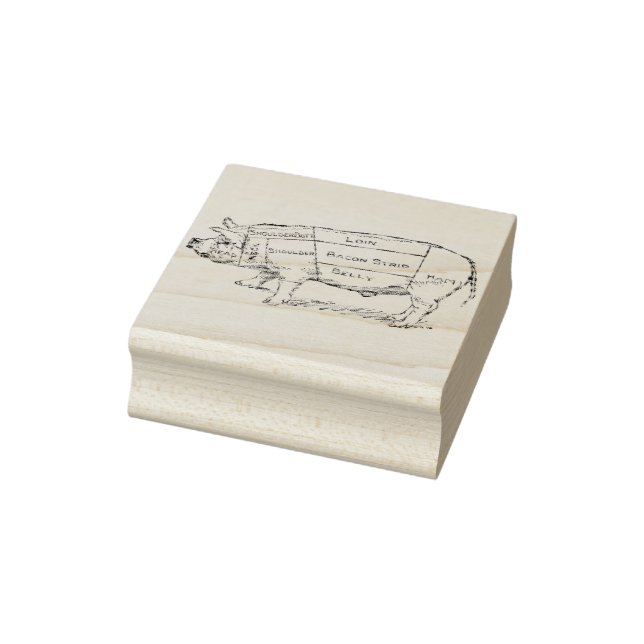 Schweinebutterkarte (3) gummistempel (Stempel)