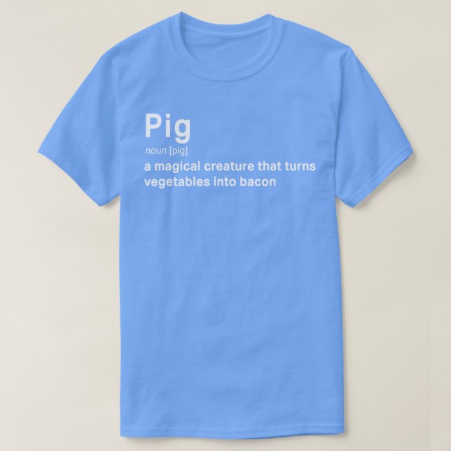 Schweinedefinition Bacon Lover T-Shirt (Design vorne)