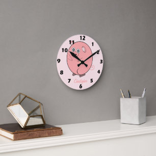 Schweinedesign Personalisiert Runde Wanduhr