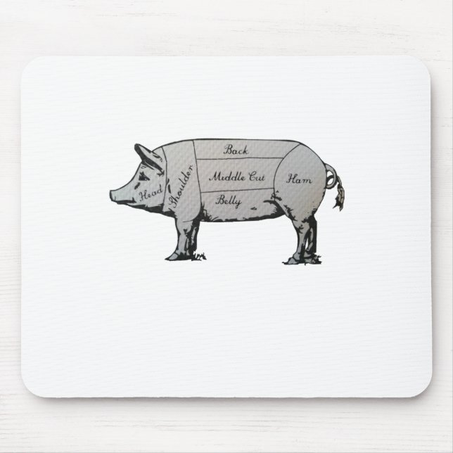 Schweinediagramm Mousepad (Vorne)