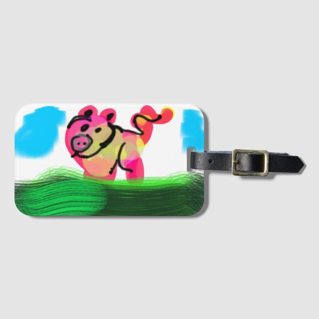 Schweinefeder  gepäckanhänger (Vorderseite (Horizontal))