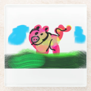 Schweinefeder glasuntersetzer