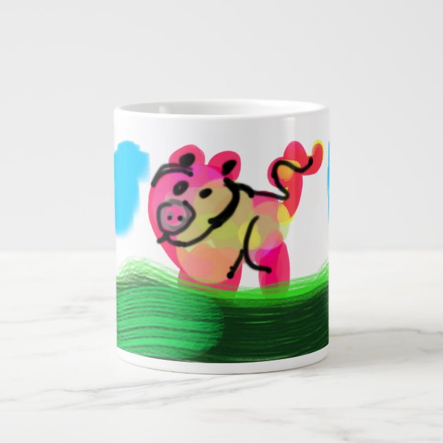 Schweinefeder  Jumbo-Tasse (Vorderseite)