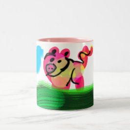 Schweinefeder zweifarbige tasse