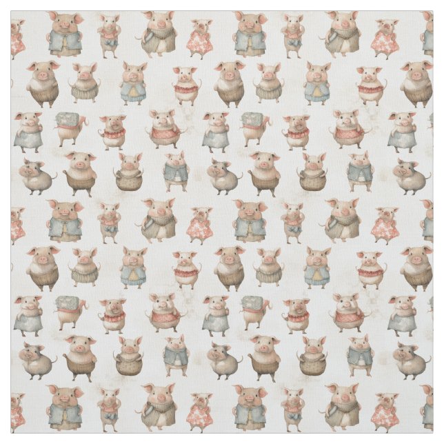 Schweinefieber: Whimsy Pig Stoff (Muster)