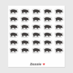 Schweinefleisch Hochzeitsplatz Karte Essen Mahlzei Aufkleber