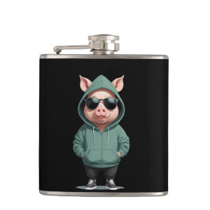 Schweinefleisch Hoodie Funny Cooler Tiercharakter Flachmann