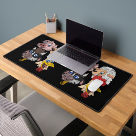 Schweinefleisch Hühner Hühner Kleinkinder Funny Fa Schreibtischunterlage