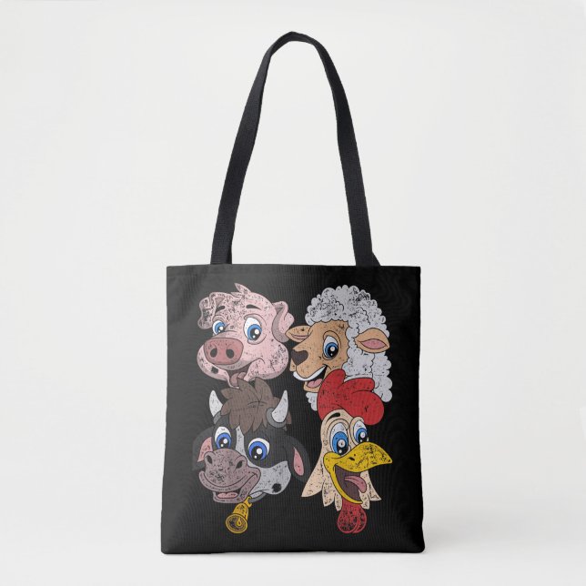 Schweinefleisch Hühner Hühner Kleinkinder Funny Fa Tasche (Vorderseite)
