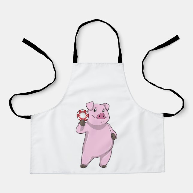 Schweinefleisch im Poker mit Poker-Chips Schürze (Vorderseite)