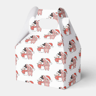 Schweinefleisch im Winter für Weihnachtsgeschenk Geschenkschachtel