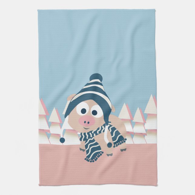 Schweinefleisch im Winter Handtuch (Vertikal)