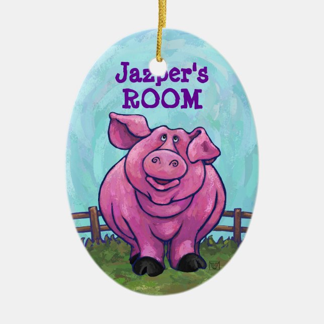 Schweinefleisch kommt und geht keramik ornament (Vorne)