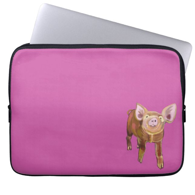 Schweinefleisch Laptopschutzhülle (Vorderseite)