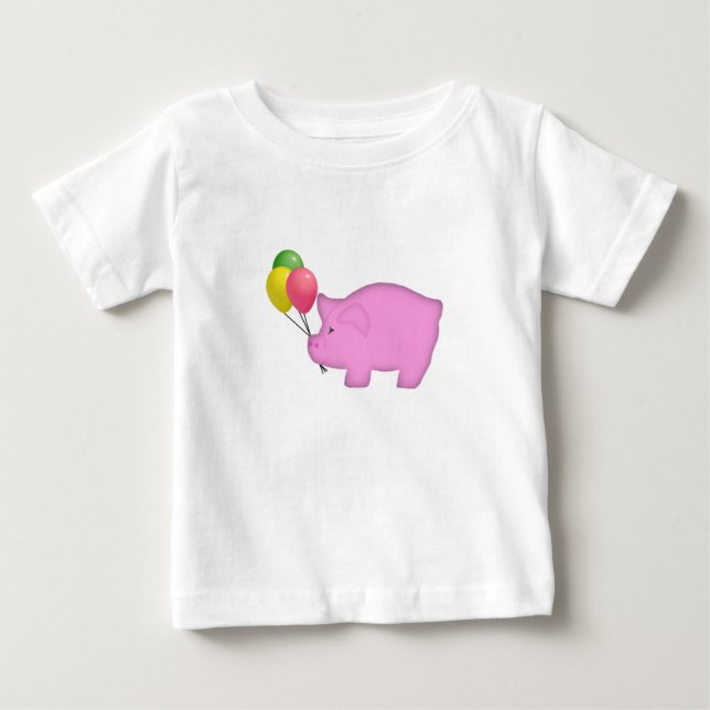 Schweinefleisch mit Balloons-Shirt Baby T-shirt (Vorderseite)