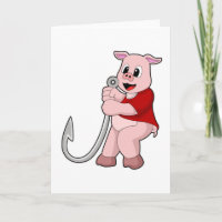 Schweinefleisch mit Fischhaken