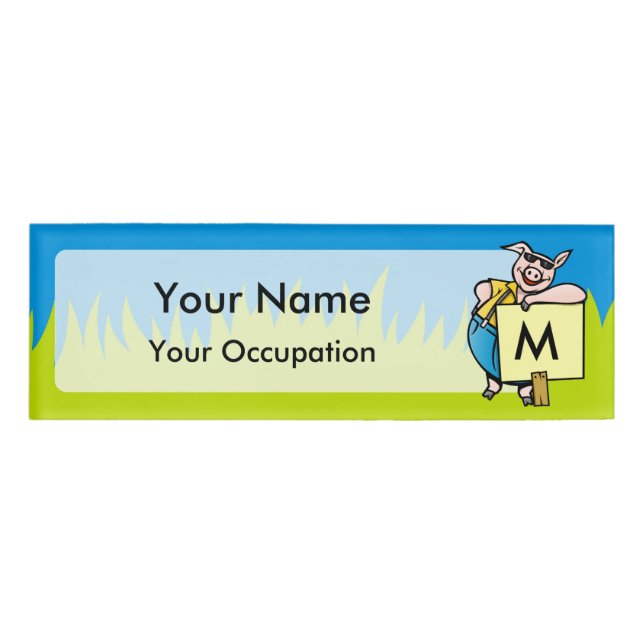 Schweinefleisch mit Schild (Vorderseite)