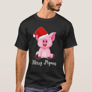 Schweinefleisch mit Weihnachtsferien Weihnachtsman T-Shirt