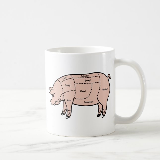 Schweinefleisch-Schnitte Kaffeetasse (Rechts)