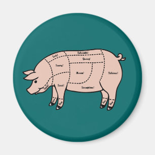 Schweinefleisch-Schnitte Magnet