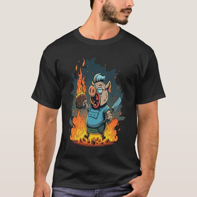 Schweinefleisch   Schweine-Grill-Steak  1 T-Shirt (Vorderseite)