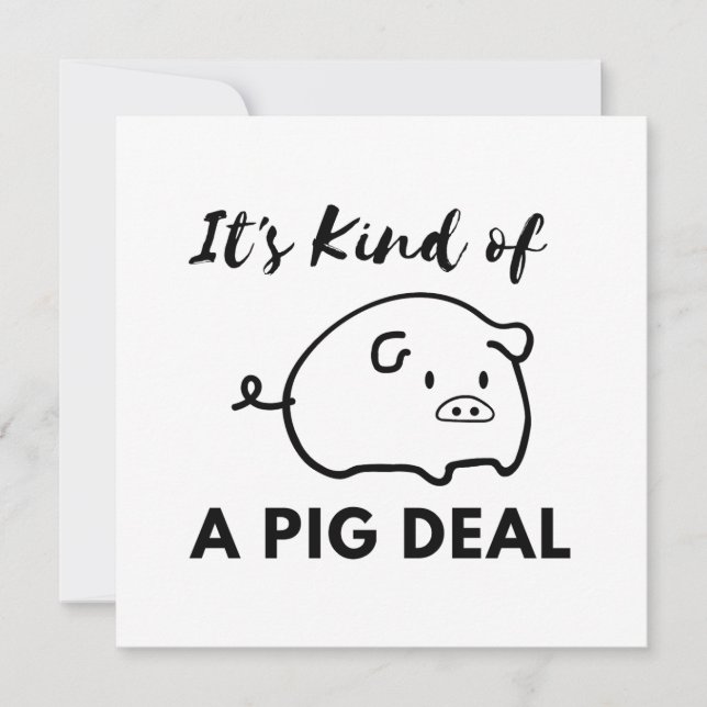 Schweinefleisch-Spaß: Es ist ein BIG (Pig) Deal Dankeskarte (Vorderseite)