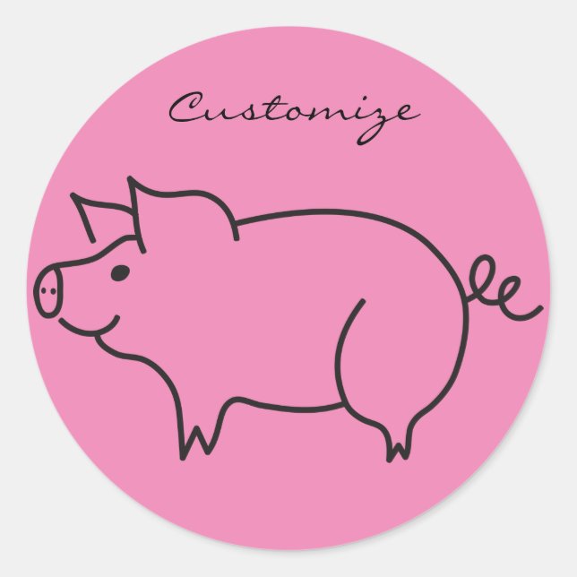 Schweinefleisch Thunder_Cove Runder Aufkleber (Vorderseite)