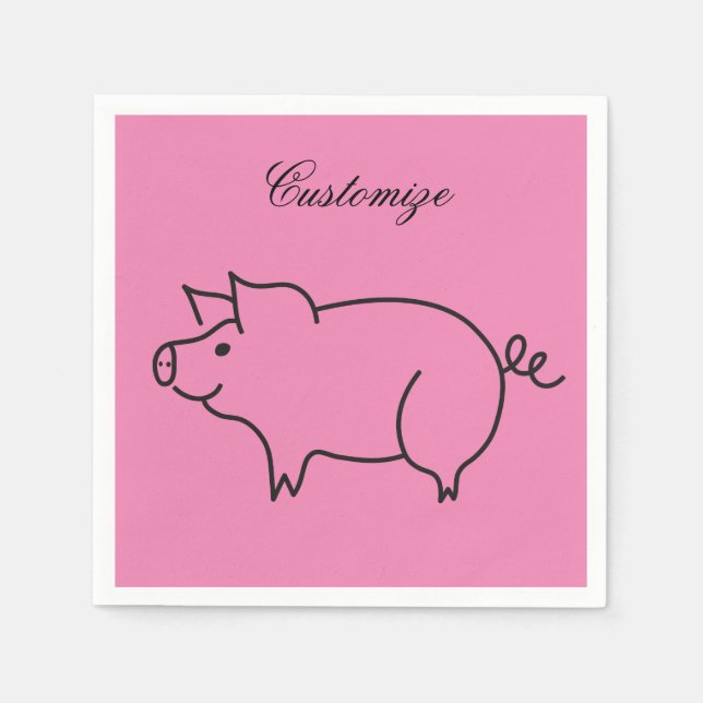 Schweinefleisch Thunder_Cove Serviette (Vorderseite)