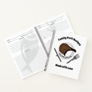 Schweinefleischrezepte für Fiestas aus Liebe Nr. Notizbuch