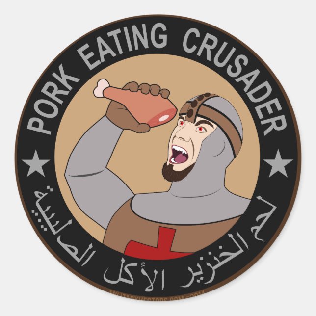 Schweinefleischverkäufer Runder Aufkleber (Vorderseite)