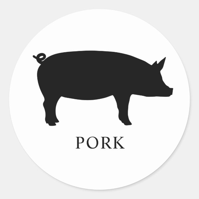 Schweinefleischwahl Runder Aufkleber (Vorderseite)
