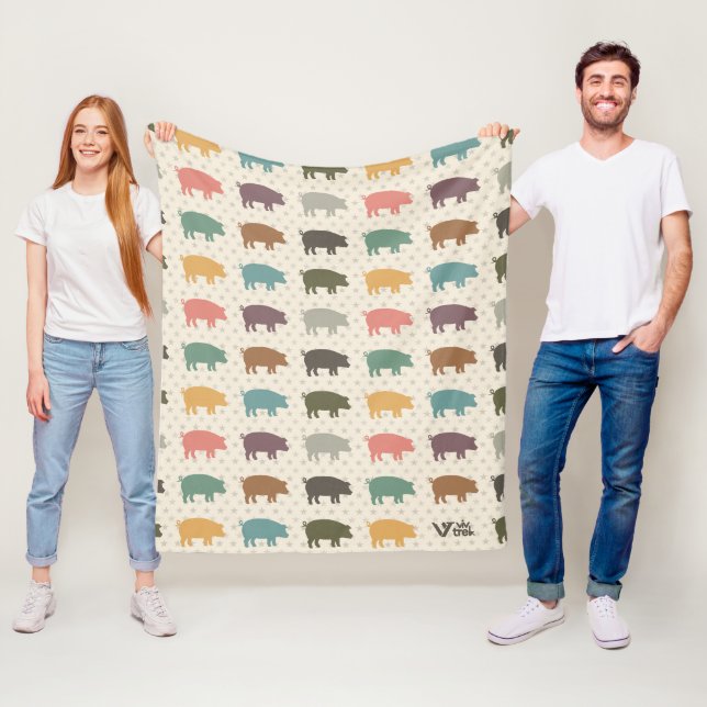 Schweinegengeschenk Vintages Schweinebauch Fleecedecke (Beispiel)
