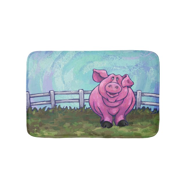 Schweinegengeschenke und -zubehör badematte (Vorderseite)