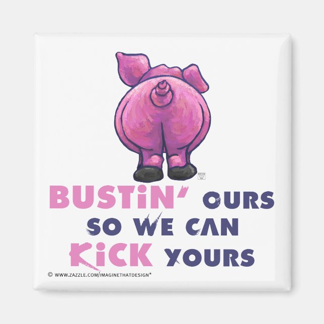Schweinegengeschenke und -zubehör magnet (Vorne)