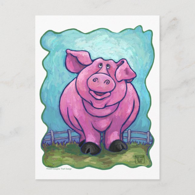 Schweinegengeschenke und -zubehör postkarte (Vorderseite)