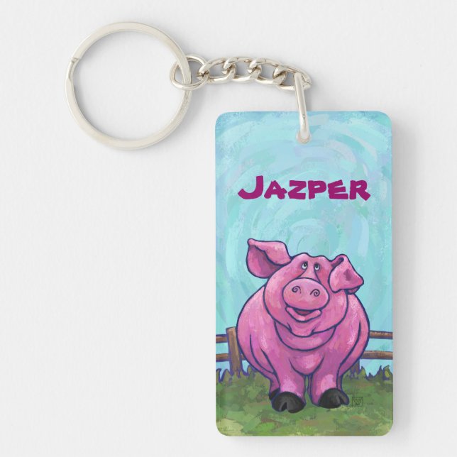 Schweinegengeschenke und -zubehör schlüsselanhänger (Vorderseite)