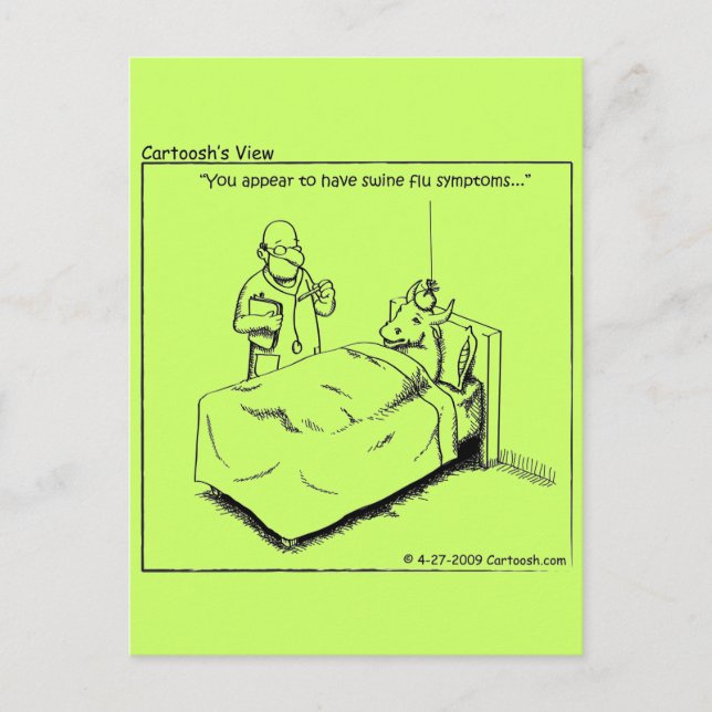 Schweinegrippe Postkarte (Vorderseite)