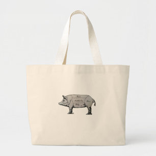 Schweinekarte Jumbo Stoffbeutel