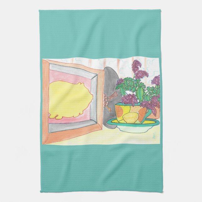 Schweinekekochen Geschirrtuch (Vertikal)