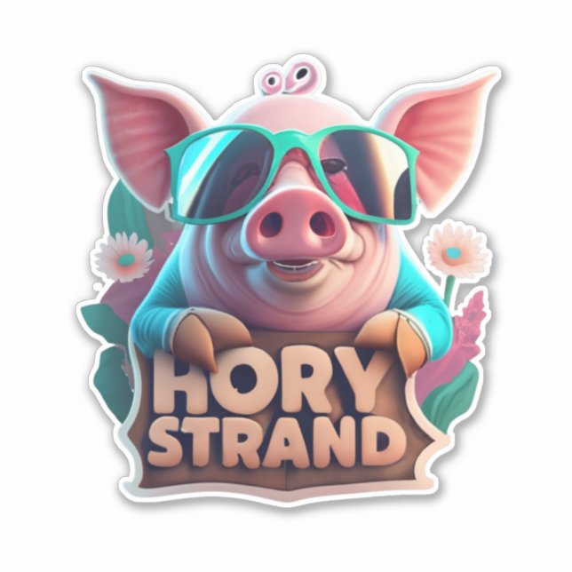 Schweinekleber - Eine Welt der Sticker-Möglichkeit Aufkleber (Vorderseite)