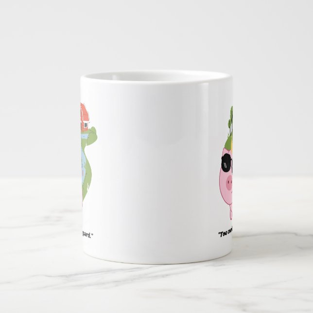 Schweinekoffer Jumbo-Tasse (Vorderseite)